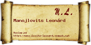 Manojlovits Leonárd névjegykártya